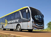 Uma das 30 carrocerias Ello com mecânica Iveco 17-280 fornecidas em 2024 para o Expresso Nordeste, de Campo Mourão (PR), para serviços de fretamento.