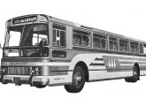 Ônibus rodoviário Massari RCPA, com motor horizontal sob o piso, também de 1964.