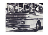 Detalhe do protótipo de ônibus rodoviário com motor traseiro mostrado no VI Salão (foto: Transporte Moderno).   