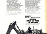 Publicidade de outubro de 1973 anunciando a total nacionalização da retroscavadeira Massey.