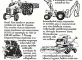 Propaganda institucional da Massey Ferguson Perkins, unidas no Brasil em 1980 (fonte: João Luiz Knihs).