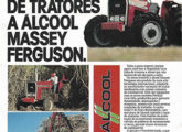 Publicidade de maio de 1984 para o lançamento da linha de tratores Massey a álcool (fonte: João Luiz Knihs).