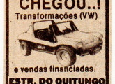 Anúncio de agosto de 1982, quando do lançamento do buggy carioca Maup. 