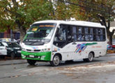 Micro Astor em chassi Mercedes-Benz LO-712 da cooperativa San Ambrosio, da cidade de Linares, ao pé dos Andes, Chile (foto: Rodrigo Alberto Acevedo Valenzuela / onibusbrasil).