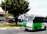 Terceira versão do micro Maxibus; com balanço traseiro extremamente curto, este carro atendia ao transporte público paulistano, operado pela cooperativa Transcooper (foto: Marcio Douglas / onibusbrasil).