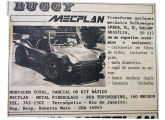 Buggy Mecplan em pequeno anúncio do início dos anos 90.