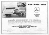 Publicidade Mercedes-Benz de abril de 1950, quando os primeiros caminhões da marca começavam a ser montados no Brasil.