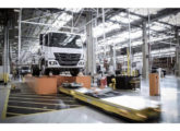 Em janeiro de 2018 foi concluída a total automatização da linha de fabricação de caminhões de São Bernardo do Campo - a primeira do país segundo o conceito Indústria 4.0; em primeiro plano se observa um AVG em movimento, carro autônomo que desloca os caminhões ao longo da linha.