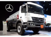 Atego 1725 4x4 nacional: juntamente com um Accelo 815 foi exposto pela Mercedes-Benz em seu stand na IAA 2018 - o Salão Internacional de Veículos Comerciais de Hannover, Alemanha; 20 unidades foram vendidas para as Filipinas, na primeira exportação da fábrica brasileira para aquele país.