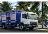 Atego 1719 - um dos 228 caminhões Mercedes-Benz fornecidos à Ambev, no final de 2018, para a renovação de sua frota de distribuição de bebidas.