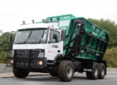 Atego 2730 6x4 (10 a 14 t) - segundo modelo Mercedes-Benz em versão autônoma (ATR, para a Grunner), apresentado no Agrishow 2019.