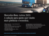 Publicidade de 2023 para o extrapesado Actros 2653.