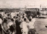 Bandas de música recebiam a Caravana nas cidades do interior (foto: Manchete).