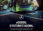 Chassi elétrico eO500U em publicidade de abril de 2026.