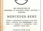 Mal a Mercedes-Benz usinou os primeiros blocos nacionais, iniciou campanha de venda de seus motores diesel; o anúncio é de março de 1956.