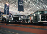 Três ônibus rodoviário Mercedes-Benz no Salão de 1970 (fonte: Ivonaldo Holanda de Almeida).