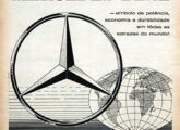 Propaganda institucional de março de 1958, com ênfase na marca Mercedes-Benz e no combustível diesel.
