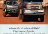 Publicidade de agosto de 2003 registrando o excelente desempenho da marca no Rally dos Sertões daquele ano.