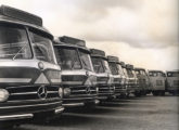 Na ocasião também foi exposta uma dezena e meia de ônibus monobloco - os primeiros fabricados no país (fonte: Jorge A. Ferreira Jr. / Anfavea).
