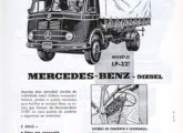 O primeiro modelo Mercedes-Benz com cabine avançada em publicidade de agosto de 1958.
