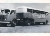 Uma segunda versão de escola-volante Mercedes-Benz, utilizando a carroceria do ônibus monobloco como base para reboque (fonte: Jorge A. Ferreira Jr.).