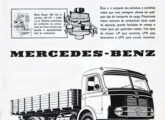 Publicidade de dezembro de 1960 para os caminhões Mercedes-Benz, ilustrada pelo modelo LP-321.