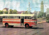 Metropolitana-LP em rara fotografia colorida do centro do Rio de Janeiro (RJ) do início dos anos 60 (fonte: site classicalbuses).