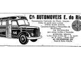 Propaganda de jornal de 1954 anunciando lotações Metropolitana sobre chassis austríacos Steyr. 