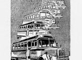 Também de junho de 1957 é esta publicidade para os lotações Metropolitana.