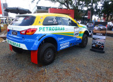 ASX Racing da Equipe Petrobrás, vencedor do Rally dos Sertões 2014, exposto na feira Agrishow (foto: LEXICAR).