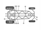 Chassi tubular do buggy MX, conforme desenho patenteado junto ao INPI em novembro de 1985 (fonte: Nill Araújo). 