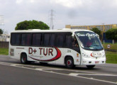 Thunder+ com chassi Indabra, o primeiro micro-ônibus brasileiro com motor traseiro, aqui na frota da empresa Demais Turismo, de Ribeirão Preto (SP) (foto: Guilherme Rafael).