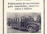 Publicidade de 1951 mostrando o primeiro ônibus construído pela Nielson & Irmão. 