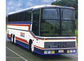 Diplomata 380 sobre Scania BR-116 de três eixos e suspensão pneumática, lançado em 1984 e primeiro high-deck da Nielson.