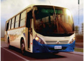 Um ônibus com carroceria Spectrum City ilustra esta publicidade de 2008 para o chassi Agrale MA 15 (fonte: Jorge A. Ferreira Jr.).