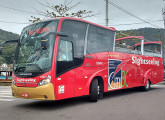 O mesmo ônibus, agora operado pela Expressul, prestando serviços turísticos em Balneário Camboriú (SC) (foto: Alexandre Francisco Gonçalves / egonbus).