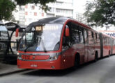 Um dos 22 biarticulados Neobus em chassi Volvo B340M de Curitiba (foto: Sidney Fernando de Caires / onibusbrasil).