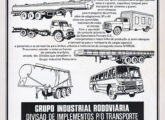 Pouca relevância parece ter sido dada ao negócio de ônibus nesta propaganda institucional do Grupo do Rodoviária, de 1974, ano em que assumiu a administração da Furcare.