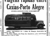 Publicidade de dezembro de 1940, da operadora Irmãos Catelli, de Caxias do Sul (RS), ilustrada por um ônibus com carroceria Ott.