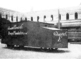 Um dos dois blindados construídos nas oficinas ferroviárias da Paulista em 1924.  