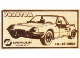O buggy esportivo Phantom em pequeno anúncio de jornal de novembro de 1985.  