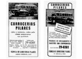 Mais dois anúncios de lotações Pilares, publicados em 1958 e 1959.