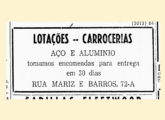 Inúmeras pequenas oficinas construíram carrocerias de forma mais ou menos artesanal, por todo o Brasil, até meados do século XX; de fabricante anônimo do Rio de Janeiro (RJ), este pequeno anúncio de jornal foi publicado em fevereiro de 1951.
