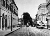 Avenida 7 de Setembro, em 1953, quando o sistema de bondes começava a ser desativado (foto: Aziz Nacib Ab'Sáber / Manaus Sorriso).