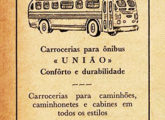 Publicidade de março de 1953 para as carrocerias União, da Rasera.