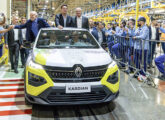 Num Kardian conversível, em agosto de 2024 Presidente e Vice-Presidente da República visitam as instalações da Renault.