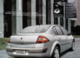 Renault Megane "fabricado no Brasil" (como indica a legenda no canto inferior direito) em propaganda de junho de 2006.