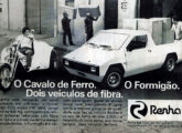 Picape e triciclo unidos em publicidade de 1978.
