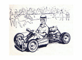 Tempo de experimentações (i): extraído de outro anúncio de 1961, kart com rodado duplo traseiro.    