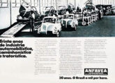 Anos depois a imagem anterior seria reproduzida nesta propaganda de 1986 comemorando os primeiros 30 anos da indústria automobilística brasileira.